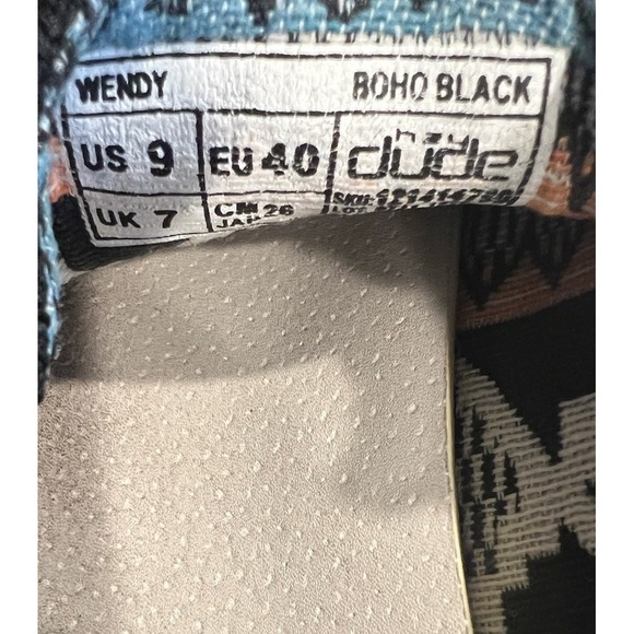 121414790 Hey Dude Wendy Women's Loafers Boho Black Size 9 - Picture 6 of 6